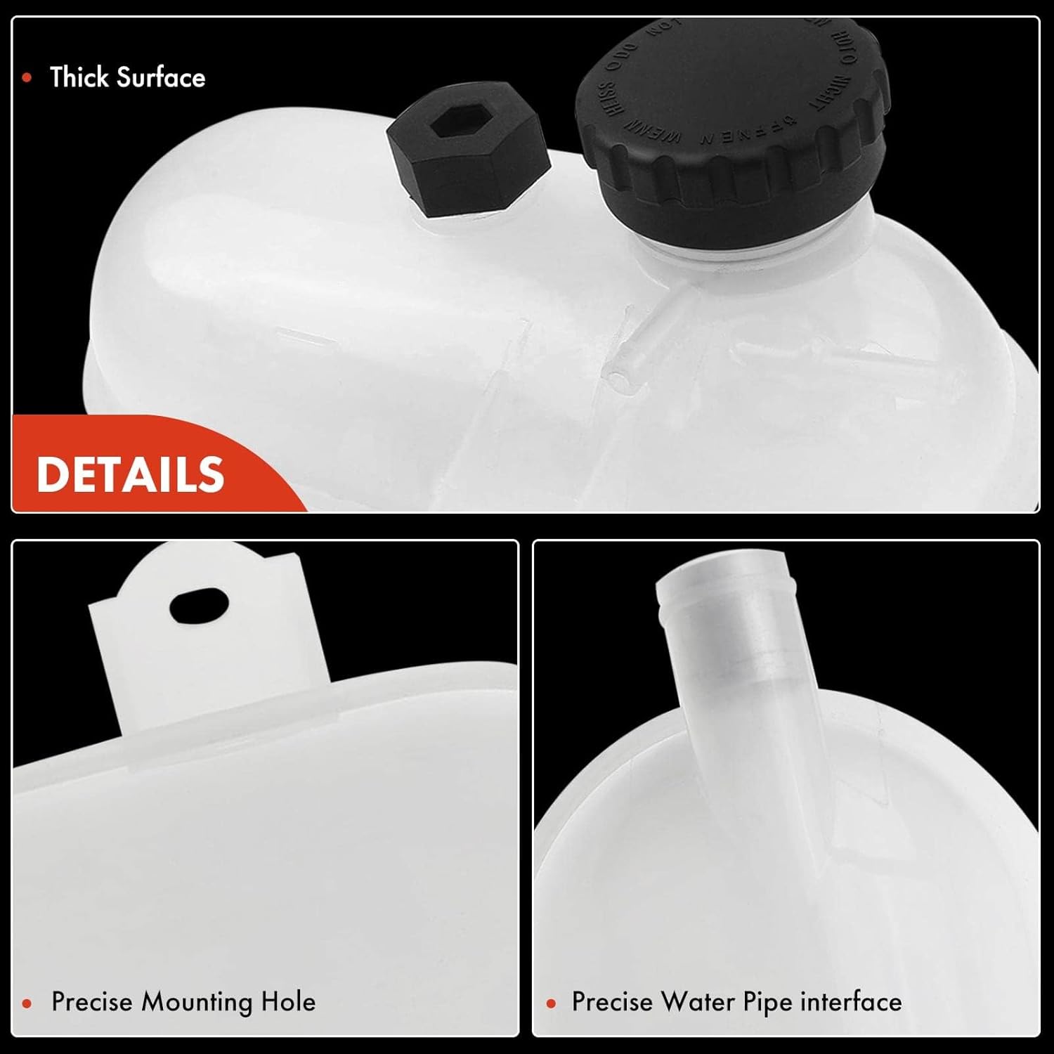 A-Premium Engine Coolant Overflow Recovery Reservoir Tank [w/Cap] Compatible with BMW 325 1986-1987, 325e 1984-1987, 325es 1986-1987, 325i 1987, 325is 1987, 528e 1982-1988, Replace # 17111707540