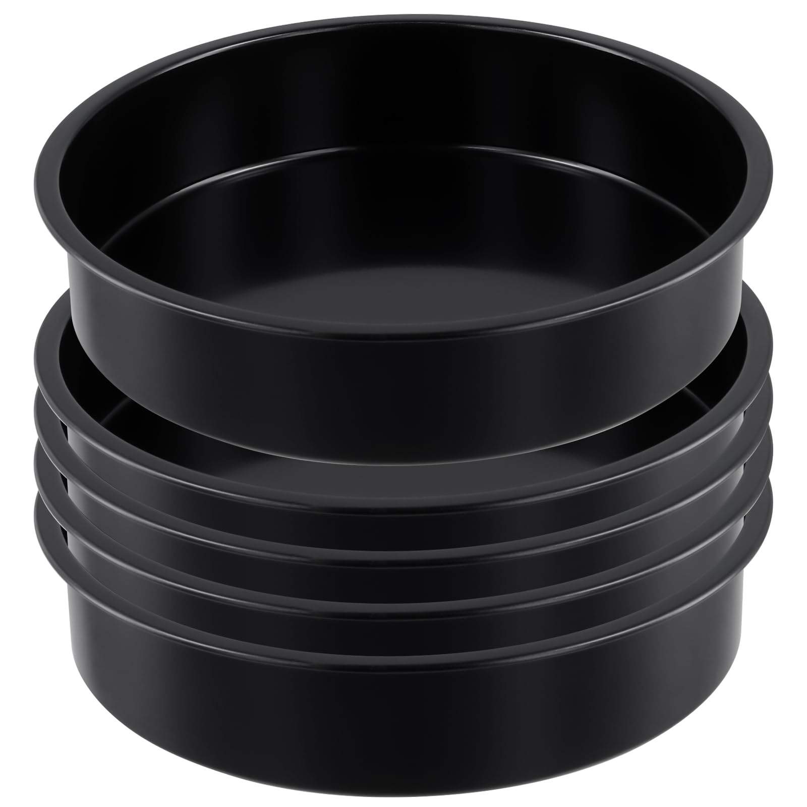YUENPUN 5 Pcs 8 Inch Carbon Steel Cake Tin, Deep Round Non Stick Baking Pans for Birthday Wedding Layer Cakes