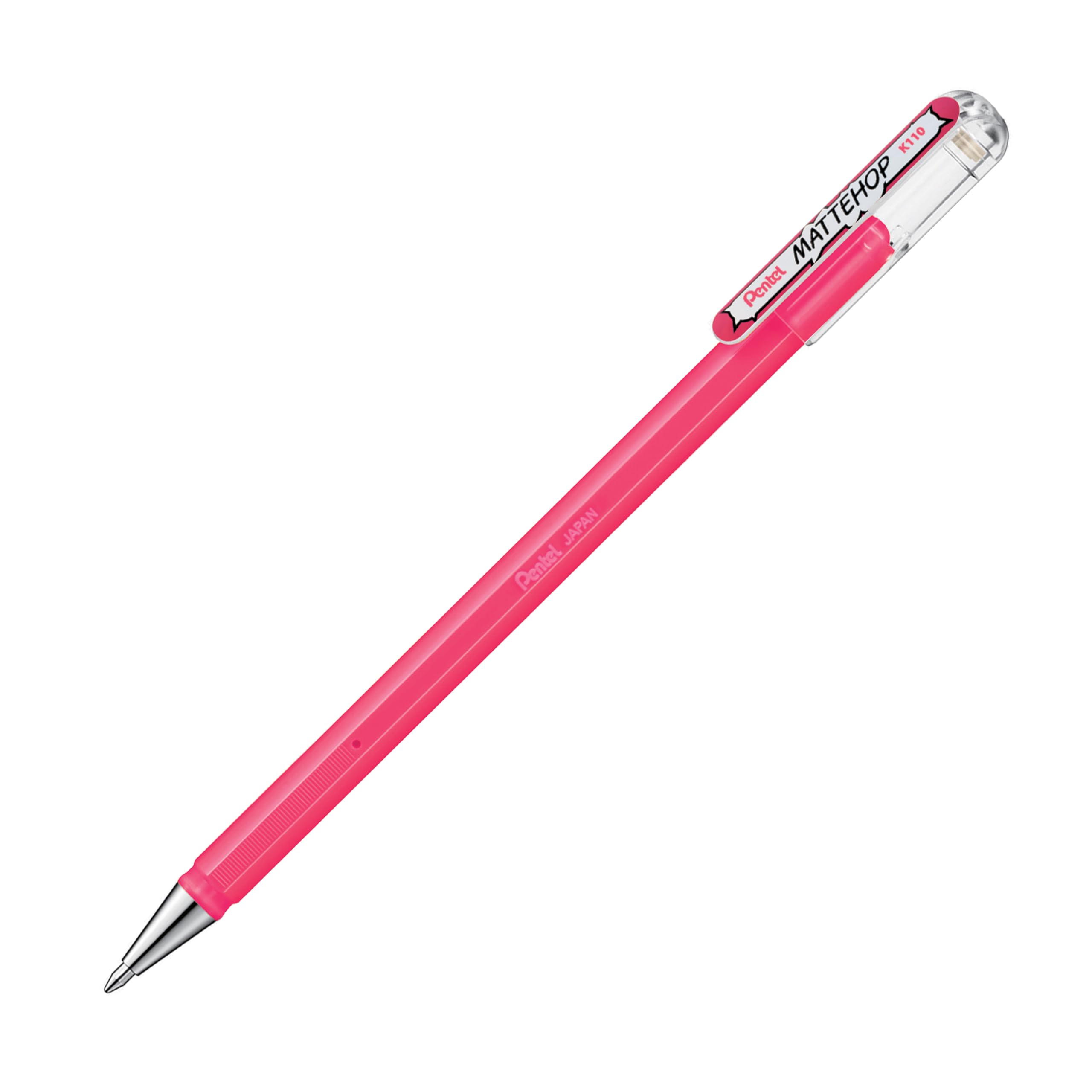 Pentel Mattehop 1.0mm Gel Roller Pink - Pack of 12, 1 count (Pack of 12) - Image 3