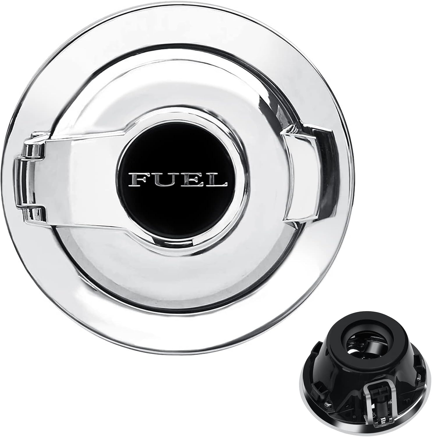 68250120AA Fuel Filler Door Cap Matte Black Gas Cover Cap Vapor Edition Compatible with 2008-2023 Dodge Challenger