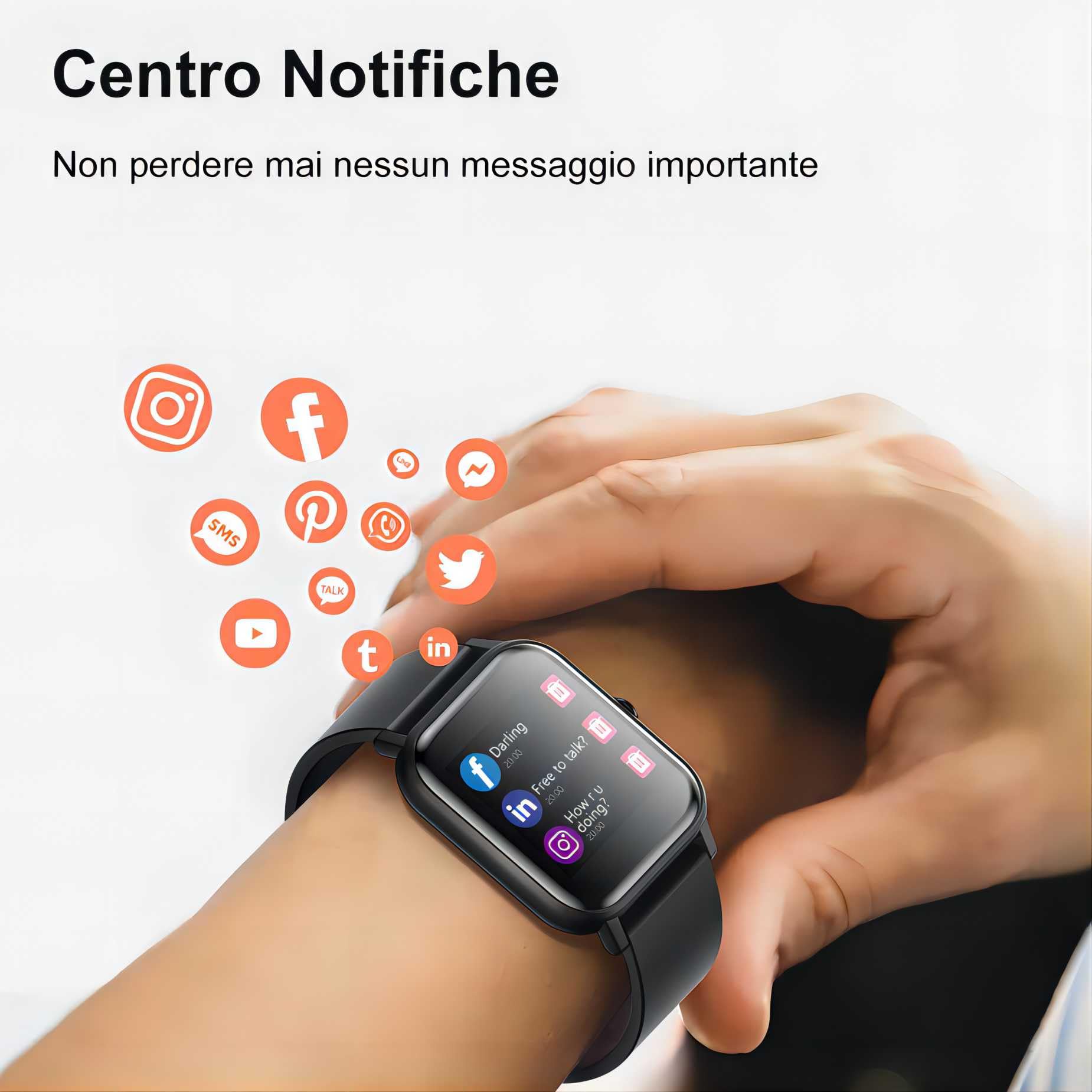 Smartwatch Blackview Donna E Uomo - 1,85" Touch, Chiamate Bluetooth, Monitoraggio Salute, 100 Modalit&agrave; Sport
