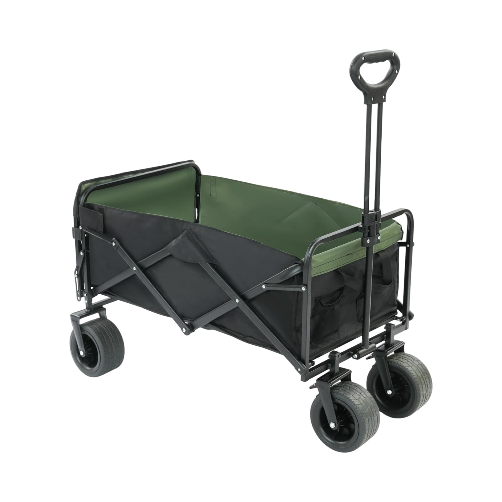 Carrello pieghevole da spiaggia, per la spesa e per attività | Carrello da spiaggia in tessuto Oxford 600D e telaio in acciaio, portata 150 kg, per la spesa, il campeggio, il giardino