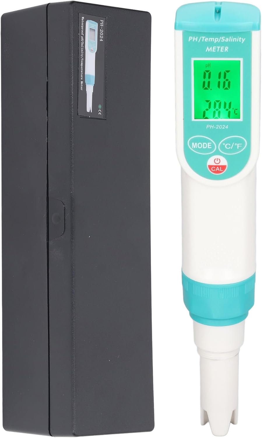 3 in 1 Salinity Temperature Tester, Water Quality Tester High Accuracy IP65 Waterproof Portable Digital Water Quality Meter for Home and Laboratory