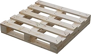Heavy-Duty 2-Way Entry Wooden Pallet – 23.5x23.5x5”, Industrial-Grade Hardwood Shipping Pallet, Durable, Reusable, Stackable, Easy to Handle, Commercial Use as a Floor-Pallet, 1 Pack