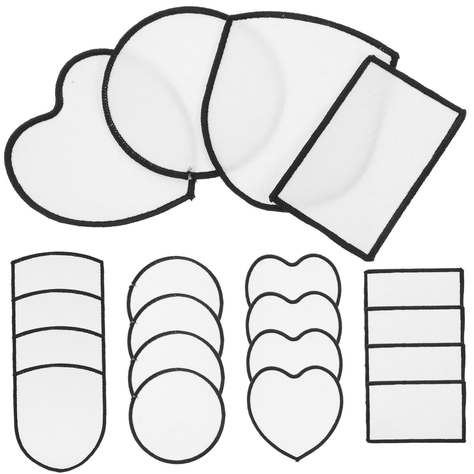 SHINEOFI 100pezzi Toppe Termoadesive Bianche Per Patches Per Trasferimento Termico Su Tessuti Jeans Borse e Abbigliamento Decorativi Adatti Per Personalizzazione e Fai-da-te