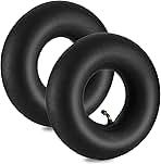 4.10/3.50-4 Inner Tube with Bent Valve Stem (2-Pack) - Heavy Duty Replacement Tire Tubes for Wheelbarrows, Mowers, Hand Trucks, Yard Trailers
