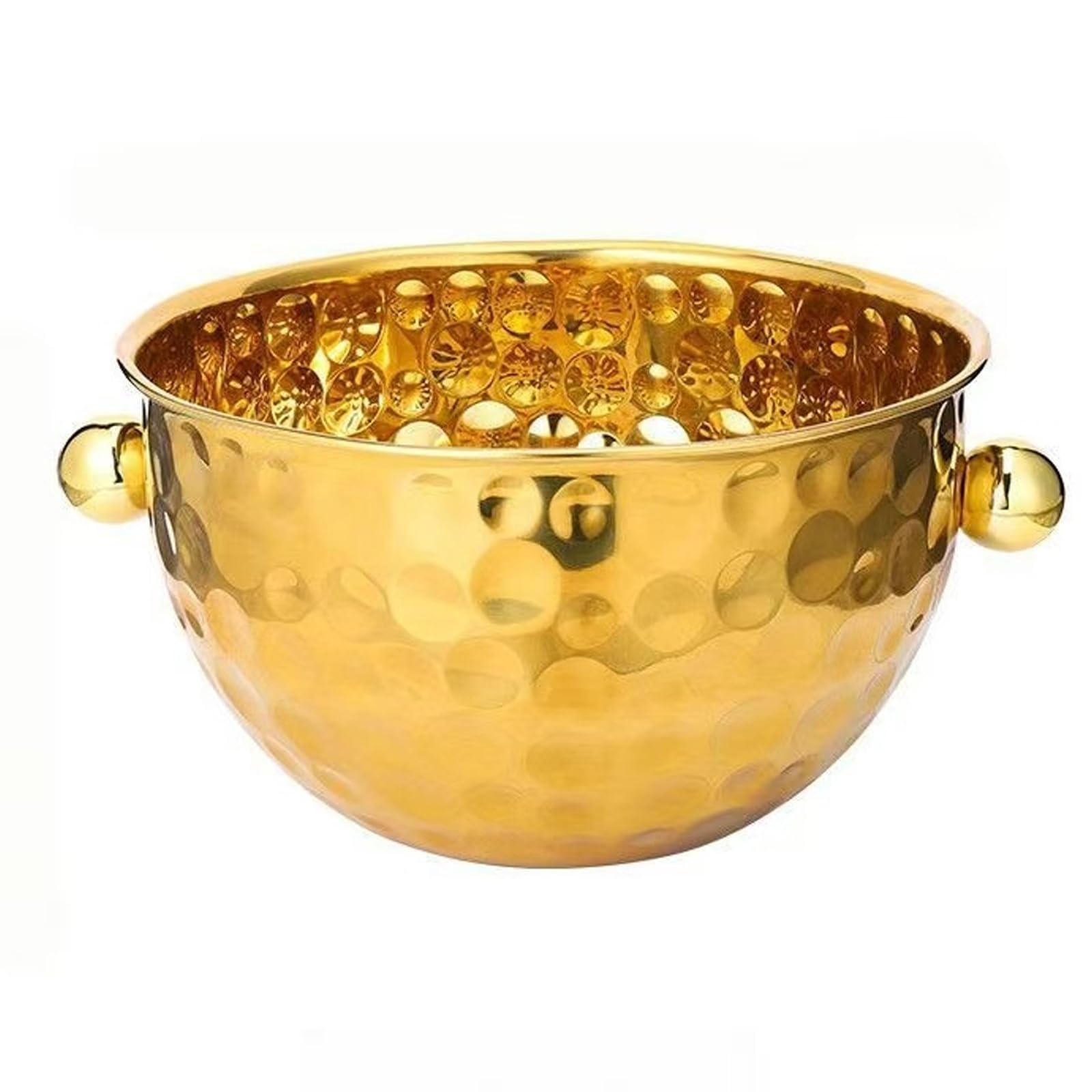 HZBB Stainless Steel Fruit Bowl Ice Bucket Large Capacity Washing Basket for Cooking Baking and Food Preparation Enduring Stainless Steel Fruit Bowl