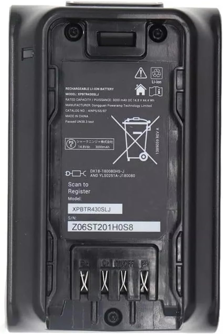 Vacuum Cleaner 14.80V 3000mAh / 44.40Wh Battery. Compaitble For Shark XPBTR430SLJ. Dust Collector Rechargeable Lithium-ion Battery Replacement Accessories
