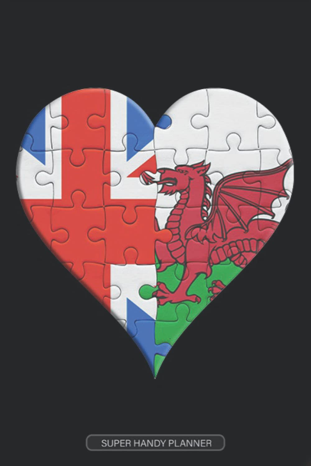 Planner: British Welsh Flag United Heart Jigsaw Puzzle Flags Of Great Britain Wales