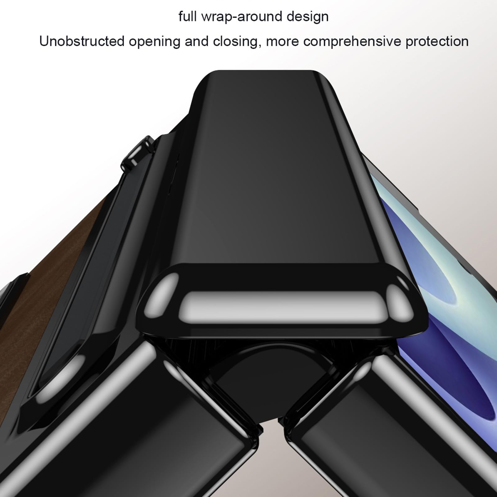 Custodia Vintage Per Samsung Galaxy Z Fold 8 Ultra, Stand, Penna | Pelle vintage con stand regolabile e portapenna. Antishock, totale, protezione lente(Brass)