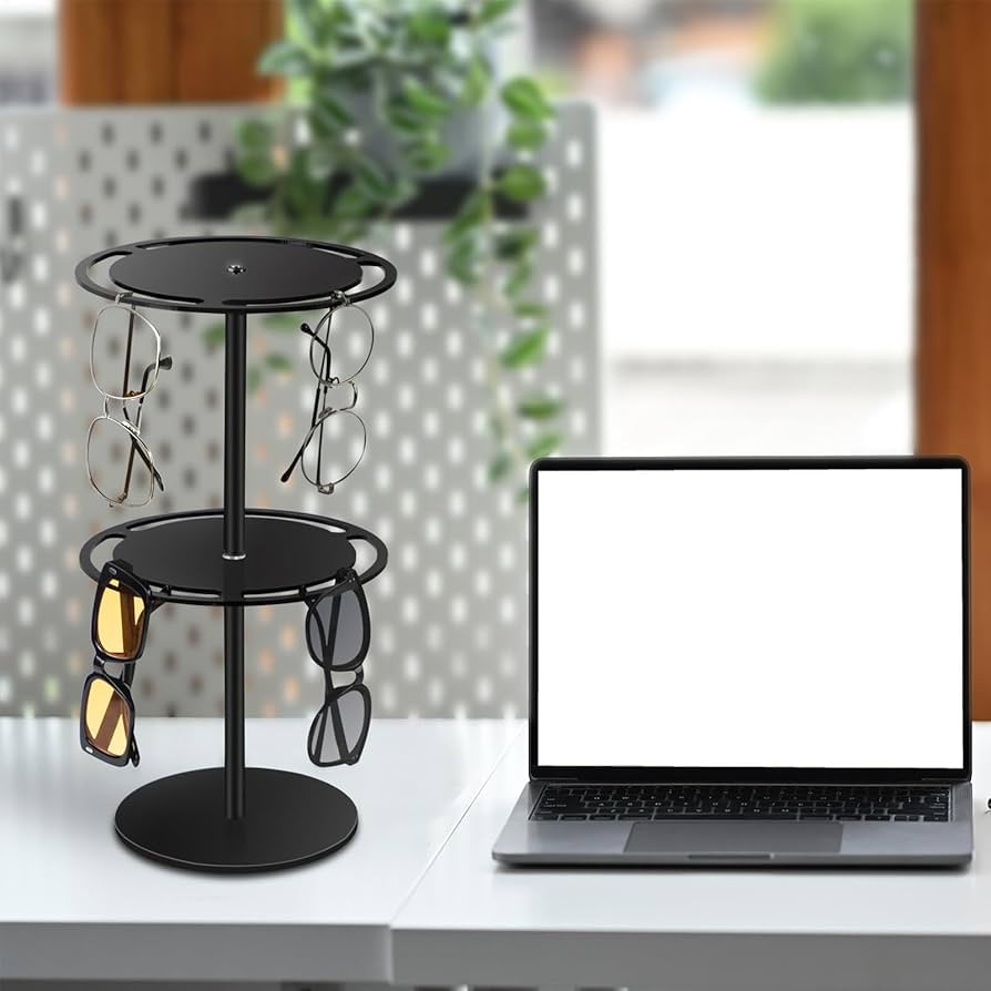 Amazon.co.jp: 回転サングラスホルダー - 眼鏡ラックオーガナイザー