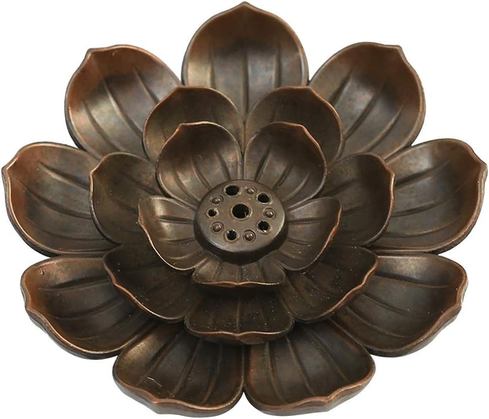 Lotus Stick Incense Burner, Multiple Incense Stick Holder, Lotus Incense Burner Holder - Buddha Incense Stick Burner, Zen Incense Holder for Short Stick, Tower Incense, Home Ornaments, Meditation