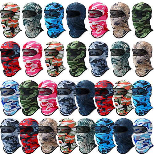 Image of 30 Pcs Balaclava Ski Face Mask Full Face Cover Mask UV Protection Cooling Neck Gaiter Summer for Men Women Winter Outdoor