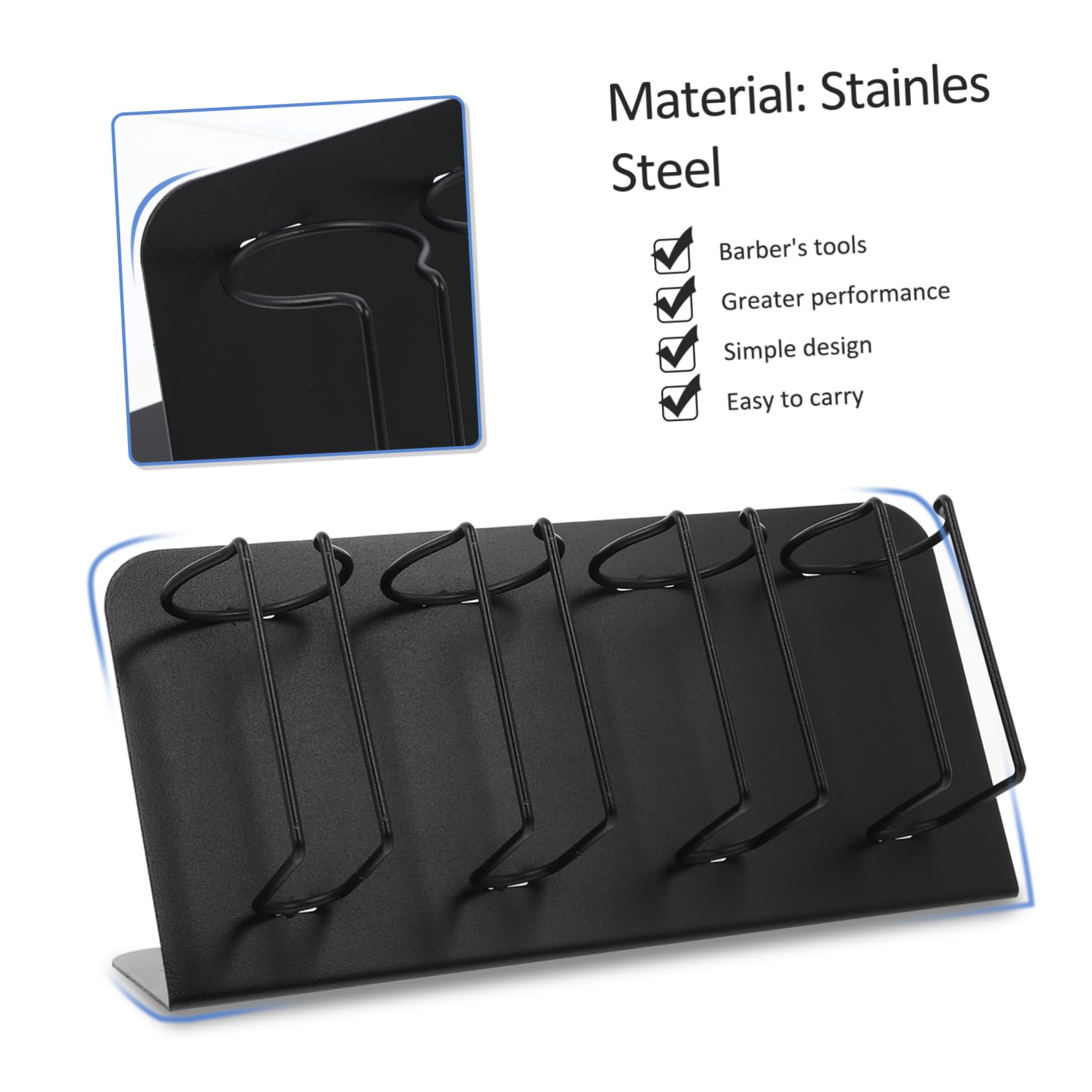 Soporte de Pared para Máquina Cortar Pelo Profesional Organizador Inoxidable para Barberías Soporte para Cortapelos Eléctrico Diseño Multi Rejilla Espacio Fácil Instalación