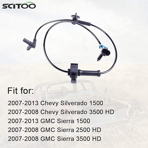 Miniatura 6 de SCITOO 1 sensor de velocidad de rueda ABS trasero izquierdo o derecho apto para 2007-2013 para Cadillac Escalade EXT 2007-2013 para Chevy Suburban