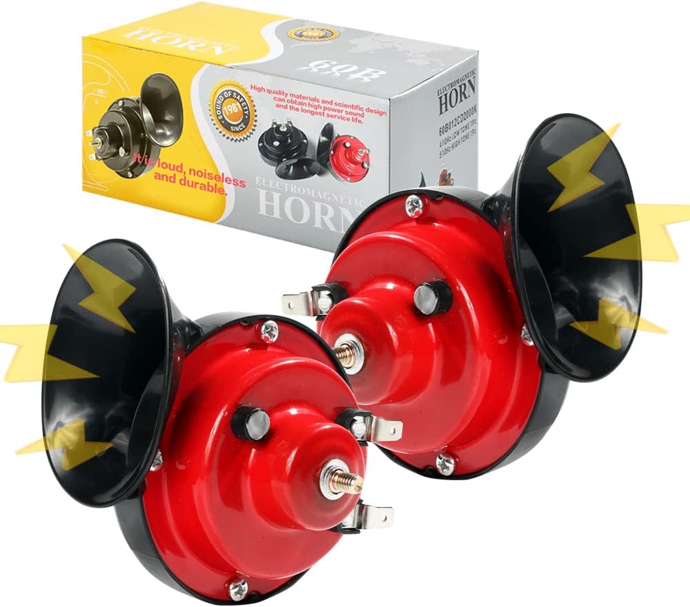 2 PCS Car Horn Auto Horn,Super Loud Train Car Horn,12V