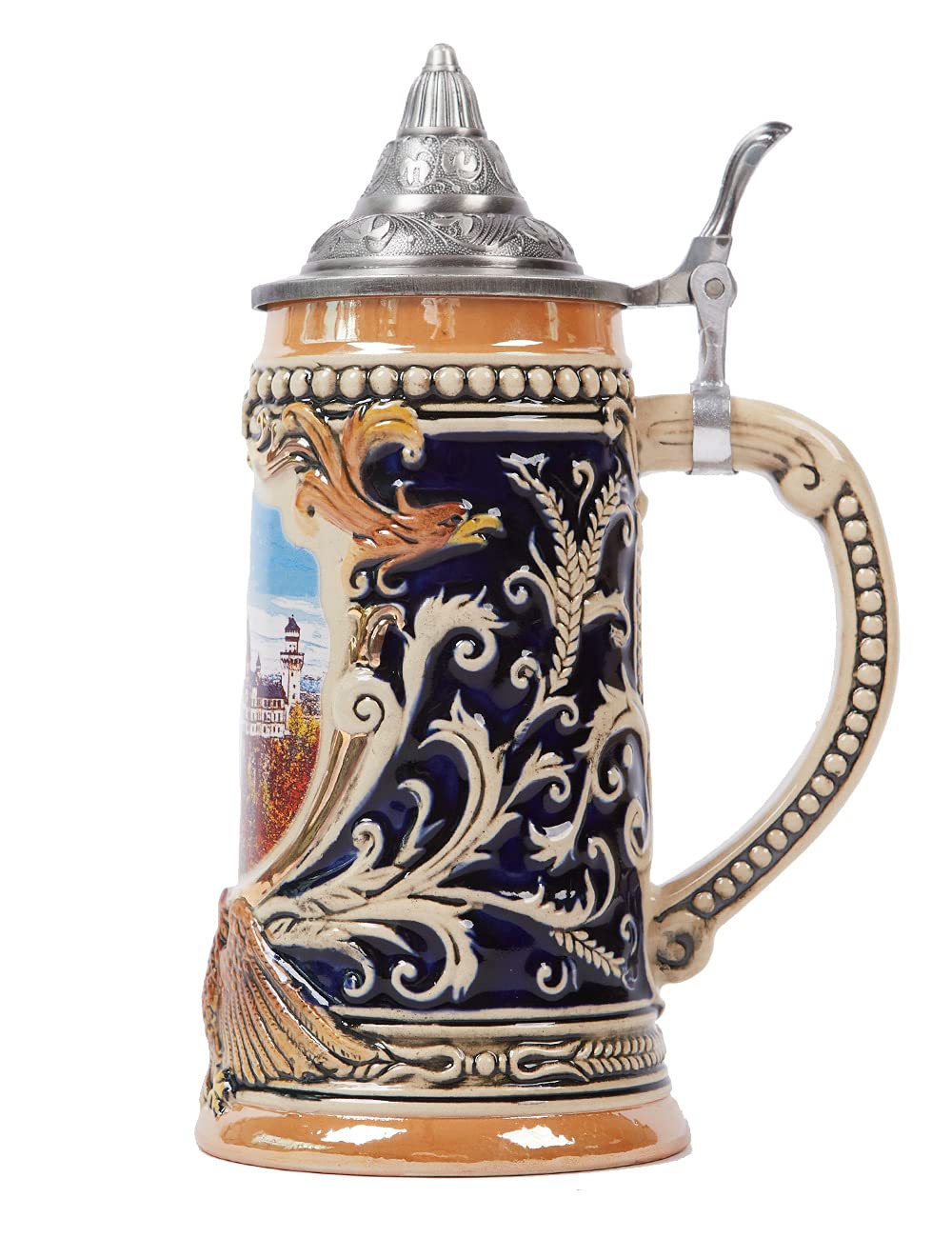Bierkrug Mit Deckel Deutscher Bierseidel Steinkrug Oktoberfest Trinkbecher Bayern Geschenk Für Männer Vater Bierliebhaber Keramik 700ml