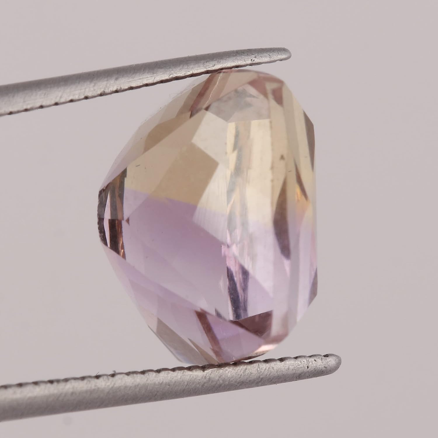 GEMHUB 4.85 CT Cushion Cut Natural Ametrine Purple Yellow Crystal Healing Gemstone, for Jewelry Making image 5