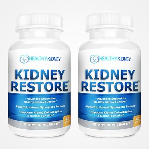 Kidney Cleanse Detox & Repair – Formulated by Kidney Health Expert Living w/Transplant – US Made Kidneys Support Supplement, Detox & Flush – Renal Vitamins 120 Capsules