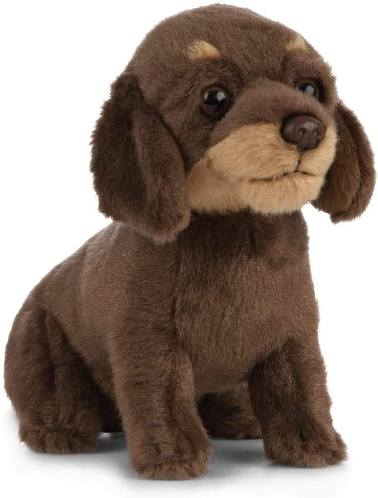 Nature-AN484 Living Nature Peluche para Perro y Cachorro, Color black & brown, paquete (Keycraft AN484 , color/modelo surtido