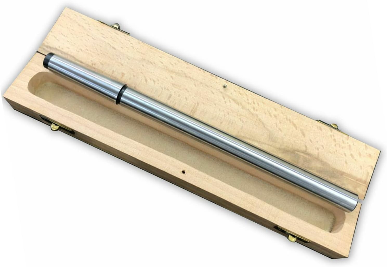 Precision MT3 Lathe Alignment Test Bar with Wooden Storage Box – 335mm (13-3/16”) | Run-out 0.0002” | Morse Taper Mt3 | Parallel Shank Length 245MM | MT3 Taper Length 90MM
