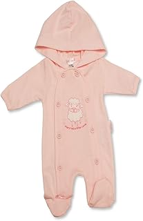 BaTogs Baby,Clothing,Baby Boys 0-24m,Bodysuits & One-Pieces,Rompers Premature Baby All-in-One with Hood – Baby Girls, Baby Boys, Preterm, Soft, Snug, Cotton Blend, Button Fastening, Cosy, Little Lamb Detailing, Embroidery, Footies,