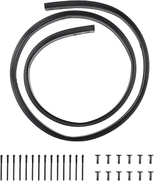 JDMON Replacement for Front Fascia Bumper Hood Seal Dodge Challenger 2008-2019 with Rivets Replace 68051392AA 68051392AB Black
