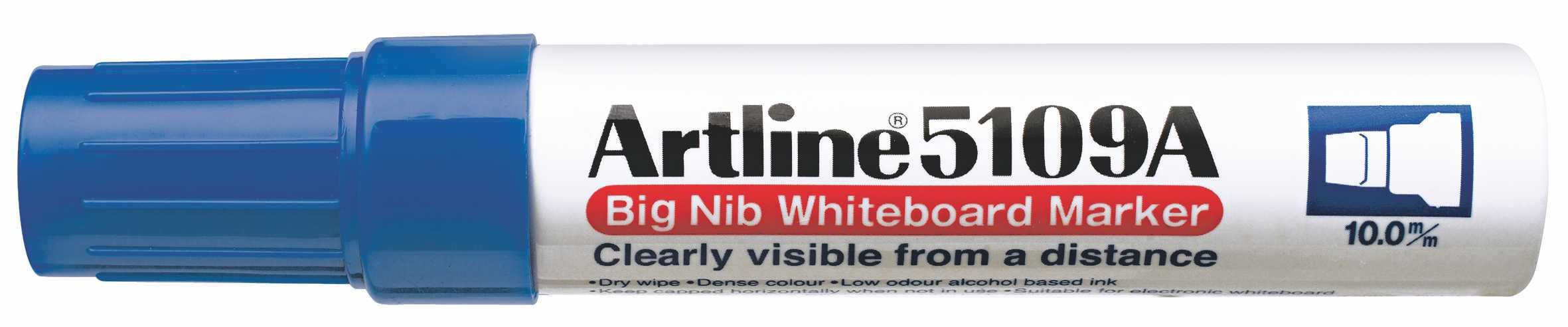 Artline EK-5109A Big Nib White Board Marker, Pack of 2 (Blue)