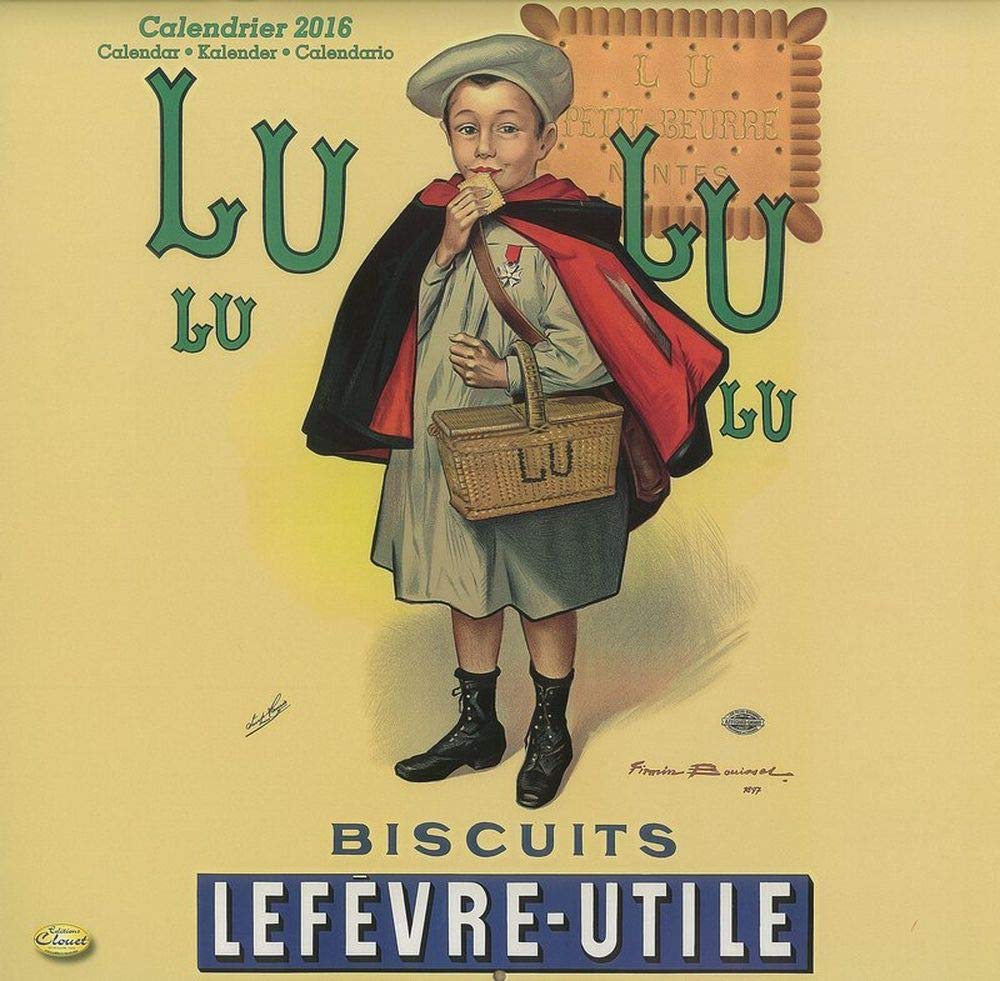 Clouet 2018 Calendar 30 x 30 cm Biscuits Lu Design