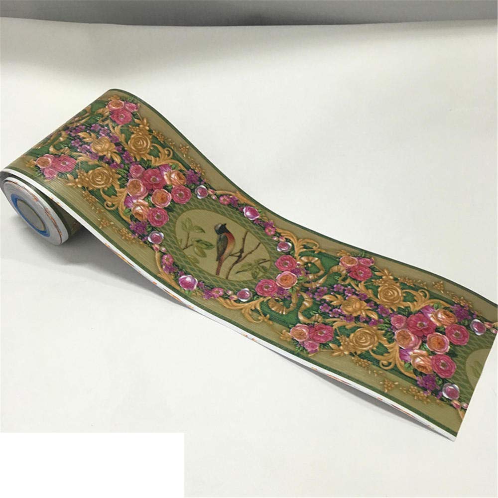 Sdsdgrw Gorgeous Rose Wallpaper Border, Self Adhesive Wallpaper Border Multicolor(Gorgeous Rose)
