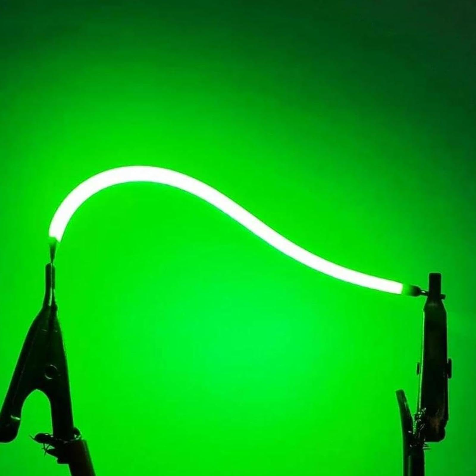BULBEAWICK 10 Pieces Led Flexible Filament Lamp Parts,Red,Green,Dc 3V Led Diode Accessories for Light Bulbs, DIY Handmade Room Decoration Design 80MM Green