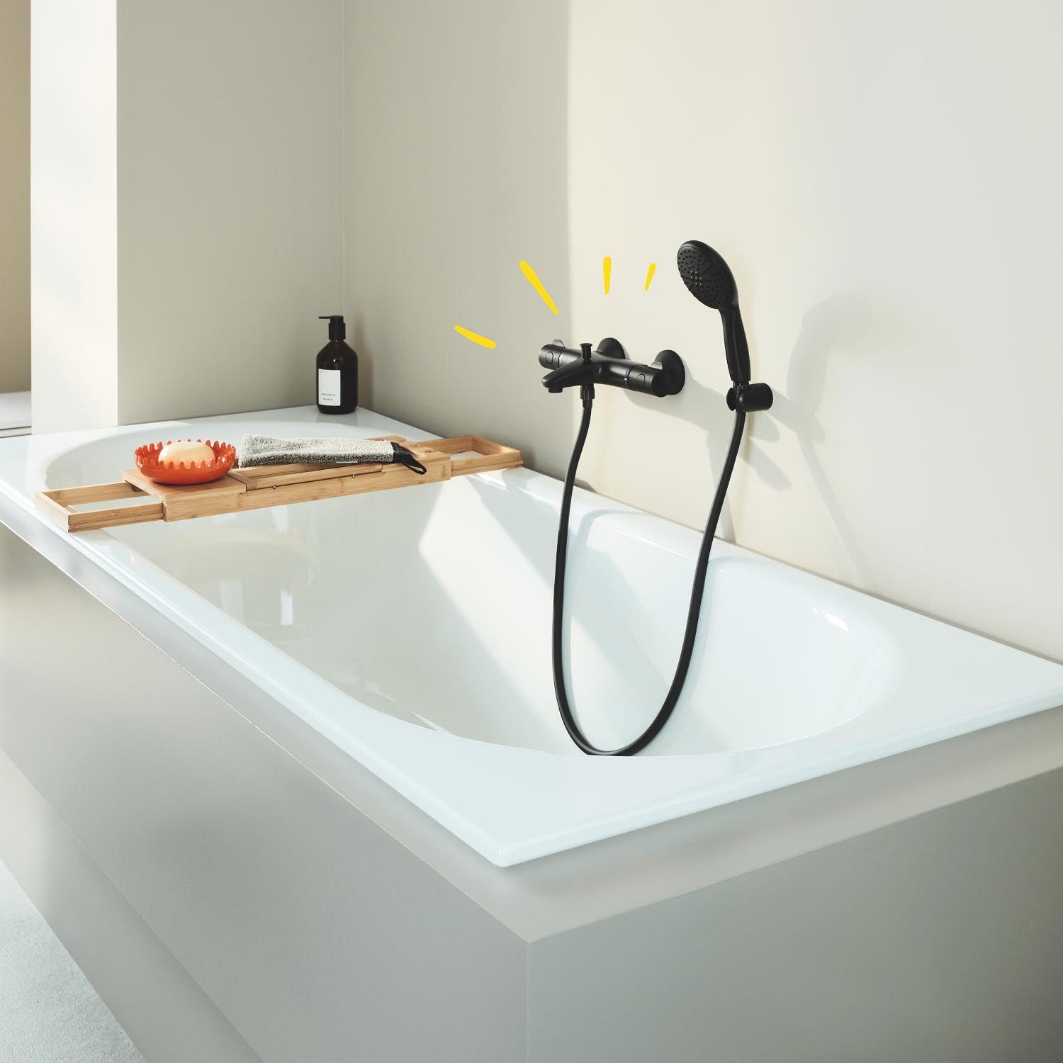 GROHE Precision Start Mitigeur Thermostatique, Economie d'eau, Butée de Sécurité, Noir mat