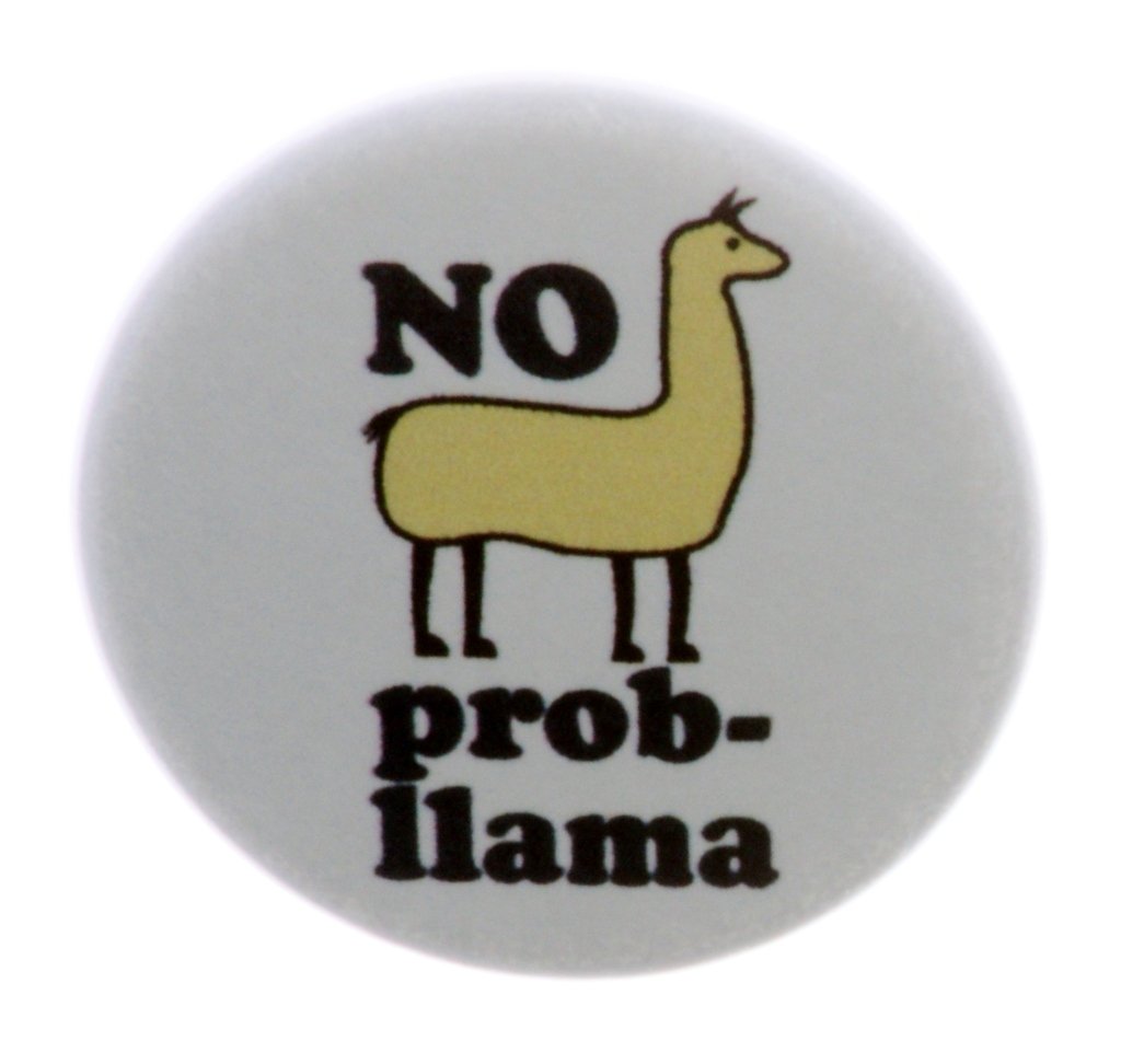 A&T Designs No Prob-Llama Magnet Problemo Funny Humor Cute Emo Kawaii