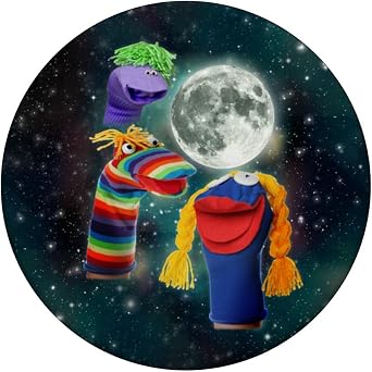 Three Sock Moon - Funny Weird Cursed Puppet Meme Ugly PopSockets Adhesive PopGrip