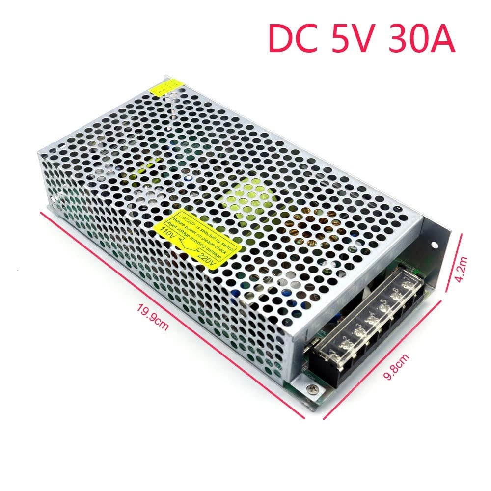 Alimentatore Interruttore Trasformatore adattatore di tensione universale AC DC 5V 30A 150W Modello di alimentazione dell'interruttore del driver di illuminazione Trasformatore Di Alimentazione