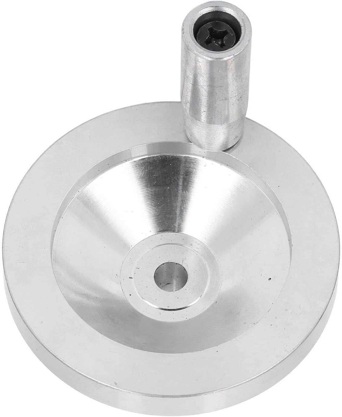 3.1 x 1.4in Round Hand Wheel, Lathe Handwheel, with Revolving Knob Handle for 0618 CJ18 CJ0618A 7x10 7x12 7x14 Mill Drillpress Crank Lathe