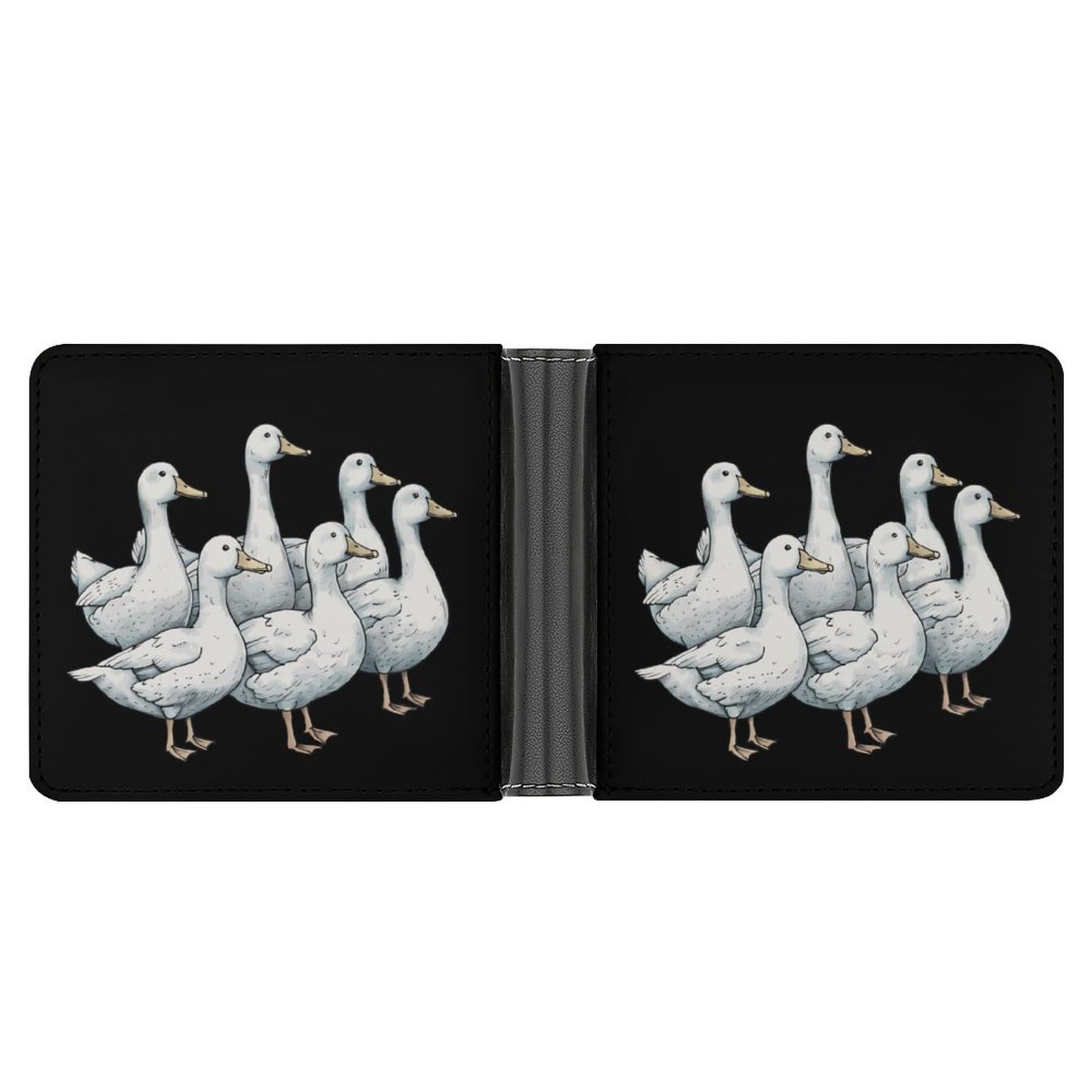 Cute Ducks Funny Men's Slim Bifold Wallet with Multiple Card Slots Front Pocket Purse