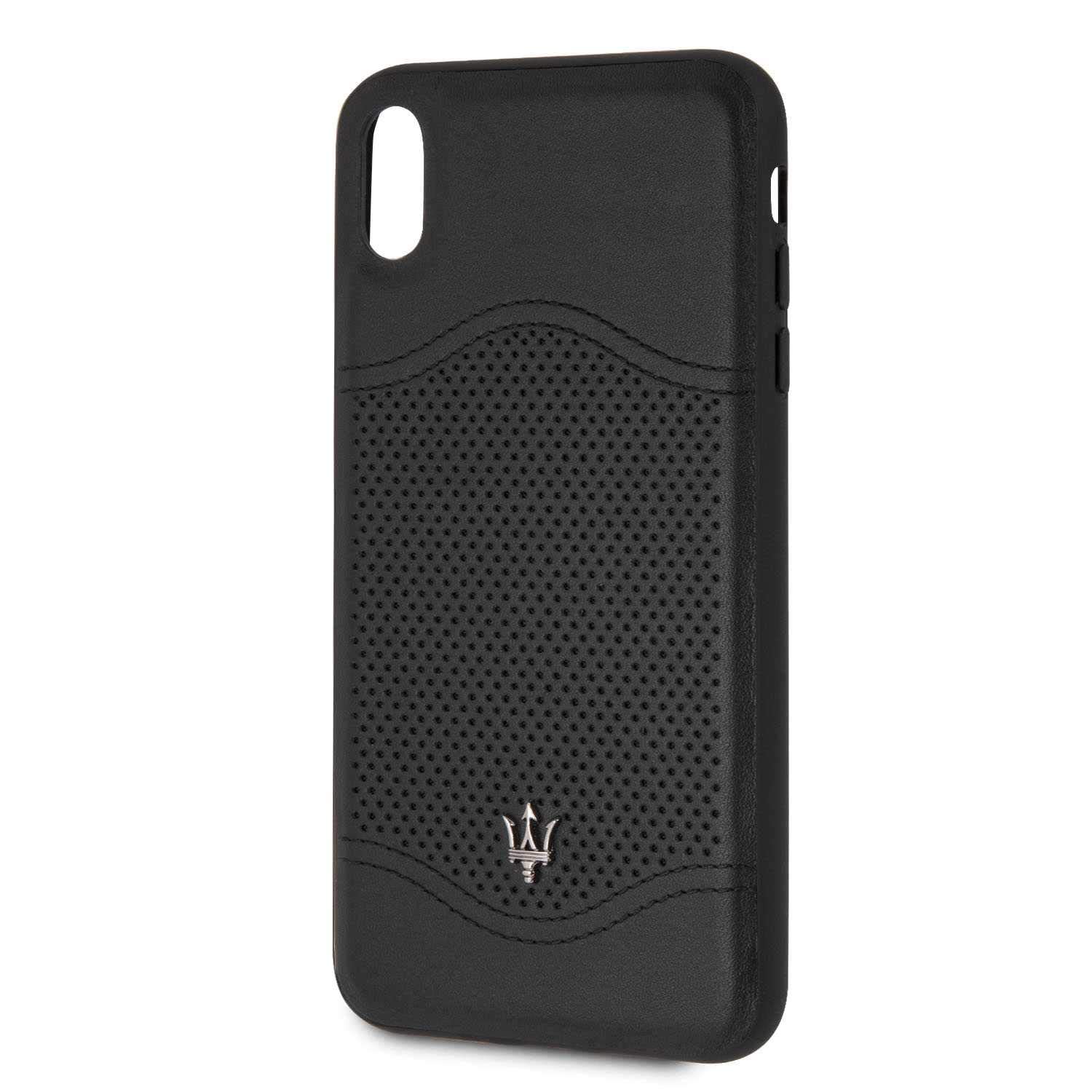 Maserati Granlusso Genuine Leather Hard Case For Iphone Xs Max - Black, Magalhci65Bk,