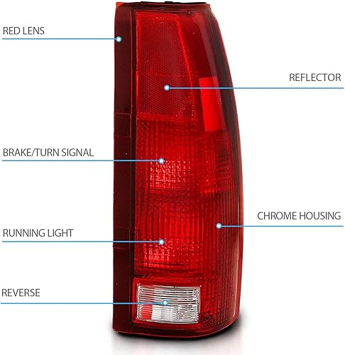 Miniatura 5 de AmeriLite Luces traseras halógenas de repuesto originales para Chevy GMC c1500 C/K C10 Silverado Sierra Tahoe Yukon Blazer de tamaño completo, lado