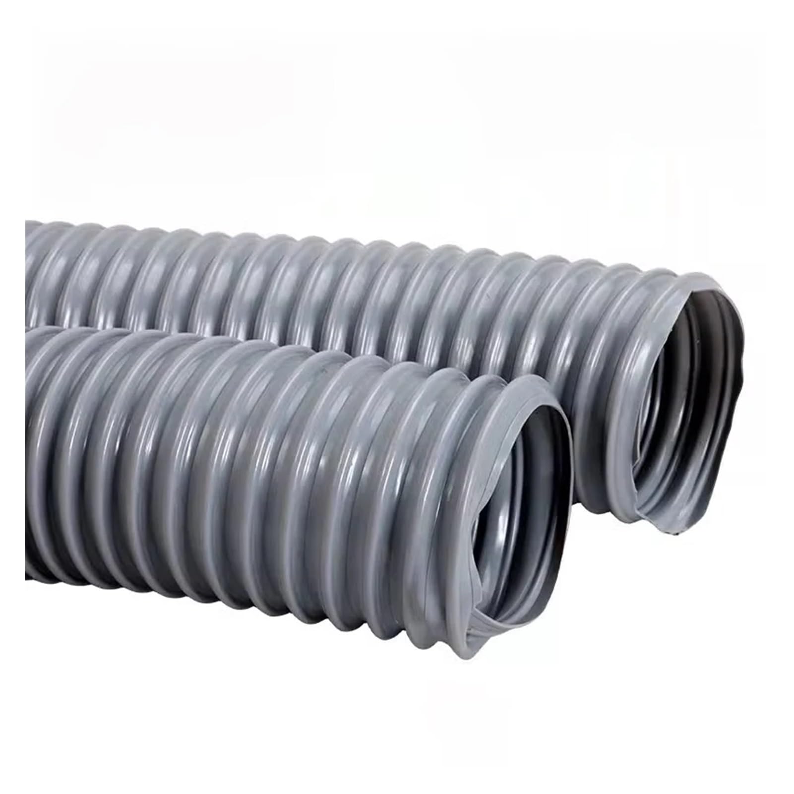 Tubo corrugato in filo di acciaio grigio PVC, tubo flessibile for macchina for incisione con aspirazione statica, ventilazione, diametro interno 30-100 mm(3 Meter,Inner Diameter 70mm)