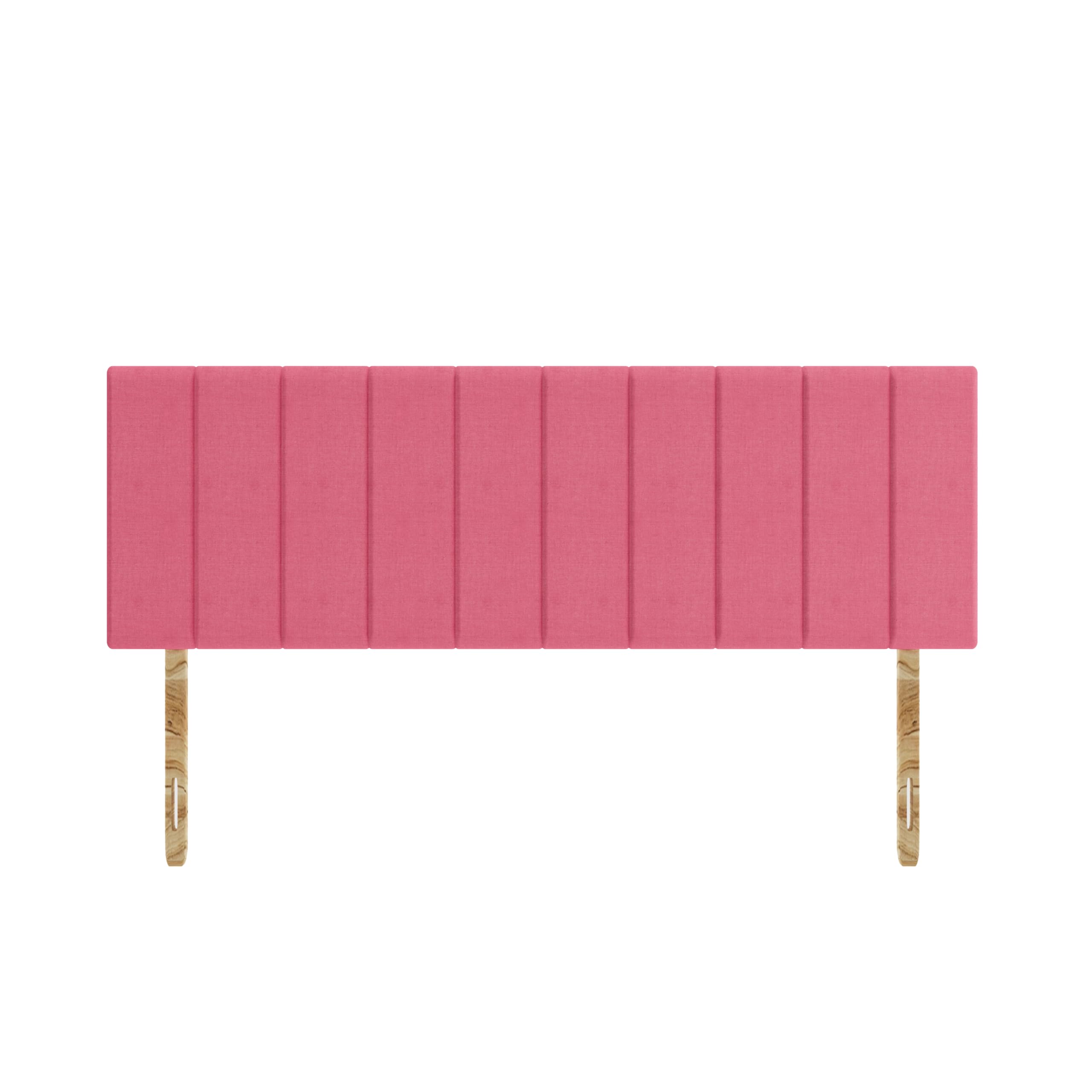 SANA SLEEP Oslo Damask Cotton HeadBoard - Luxury 20" Upholstered Design for Divan Beds - Multiple Fabric Options for Bedroom and Hotel Furniture - 4FT6 Double - Pink