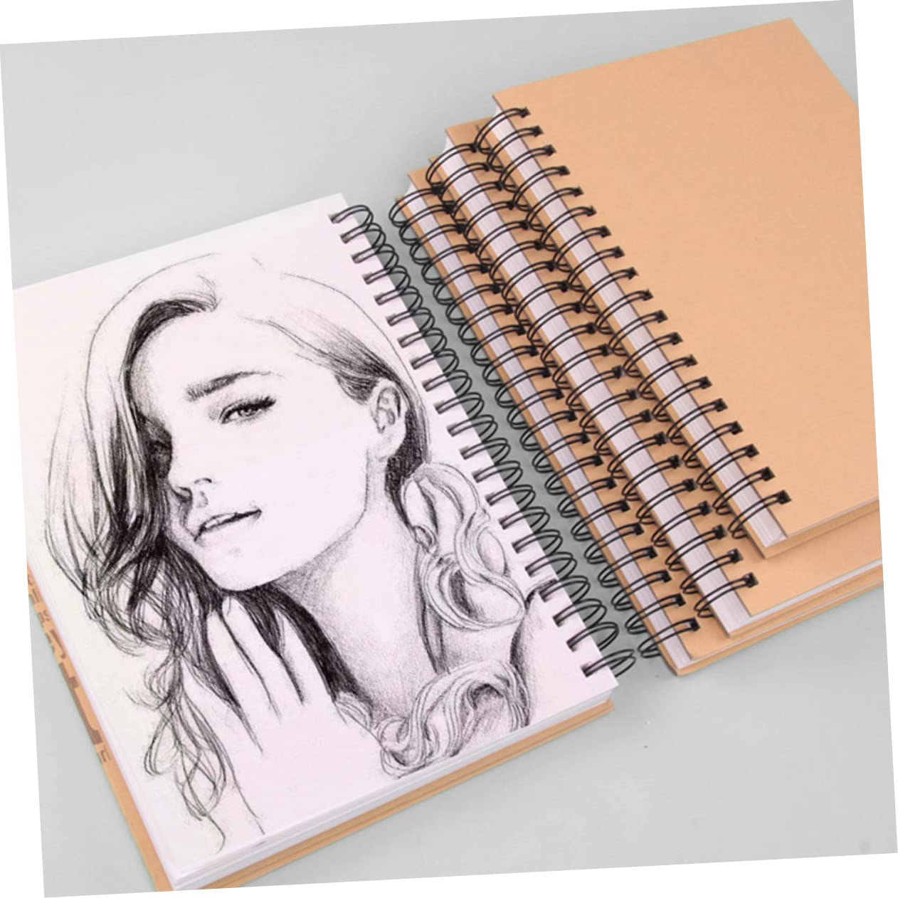 Gatuida 1pezzi Libro Spirale per Disegno Album da Disegno per Studenti Libro da Pittura per Ragazza Realizzato in Materiale di Leggero e Portatile per Viaggi e Attività all Aperto