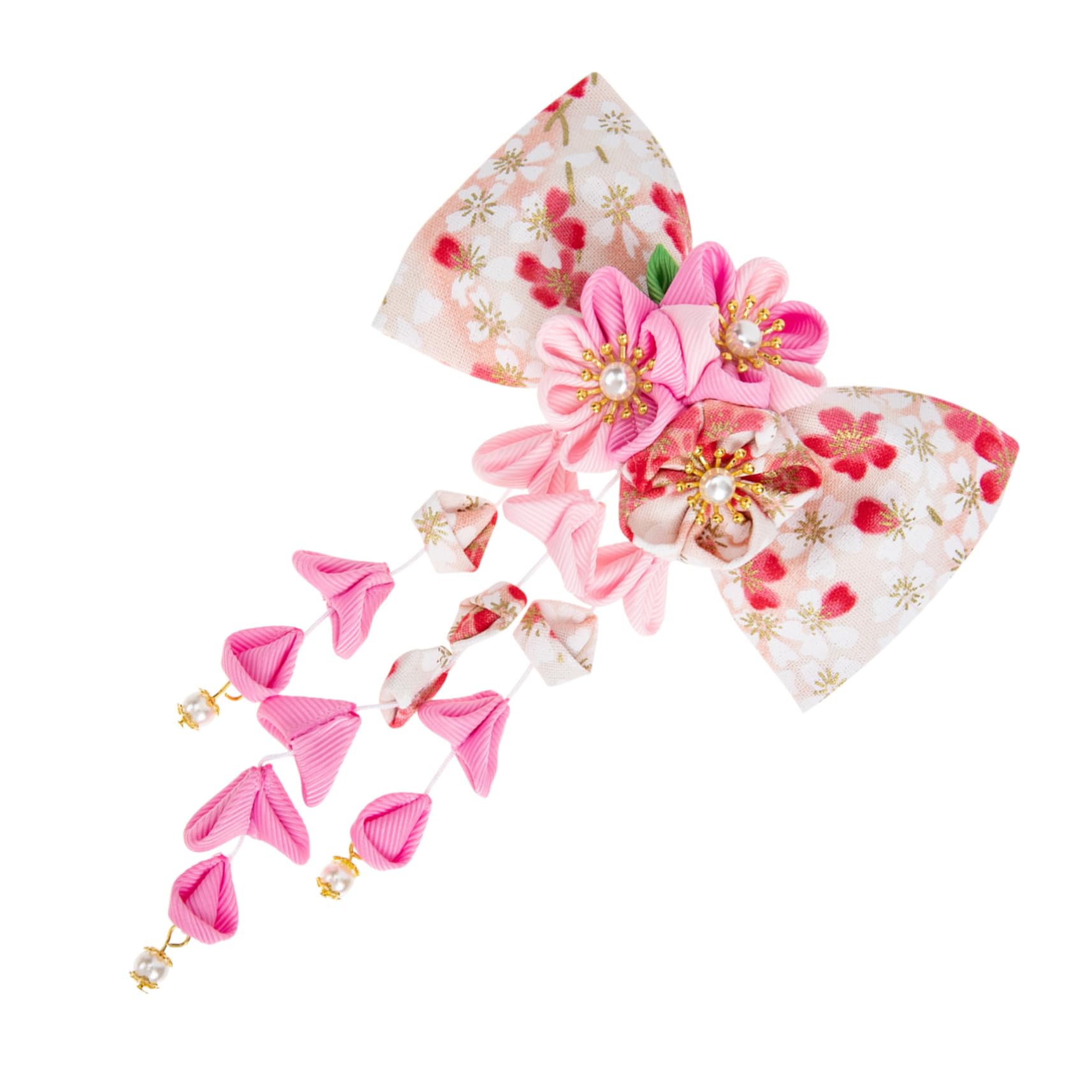 Mikinona Floral Hair Clip Tassel Japanese-style Barrette Fashion Hair Accessories for Boys and Girls and Adults