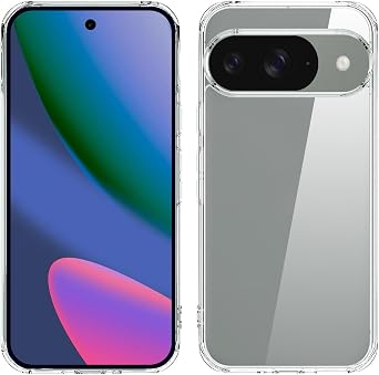 TENOC Phone Case for Google Pixel 10 & Google Pixel 10 Pro, Clear Case Anti-Yellowing Protective Bumper Hard Back Cover for 6.3 Inch