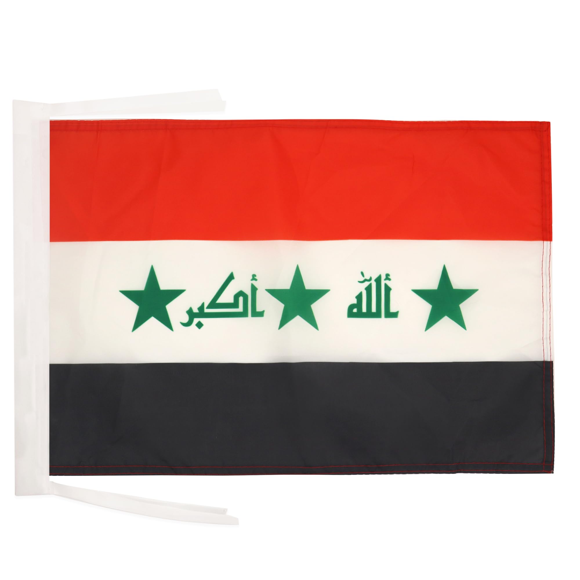 AZ FLAG Iraq Old Flag 18'' x 12'' cords - Iraqi SMALL flags 30 x 45cm - Banner 18x12 in