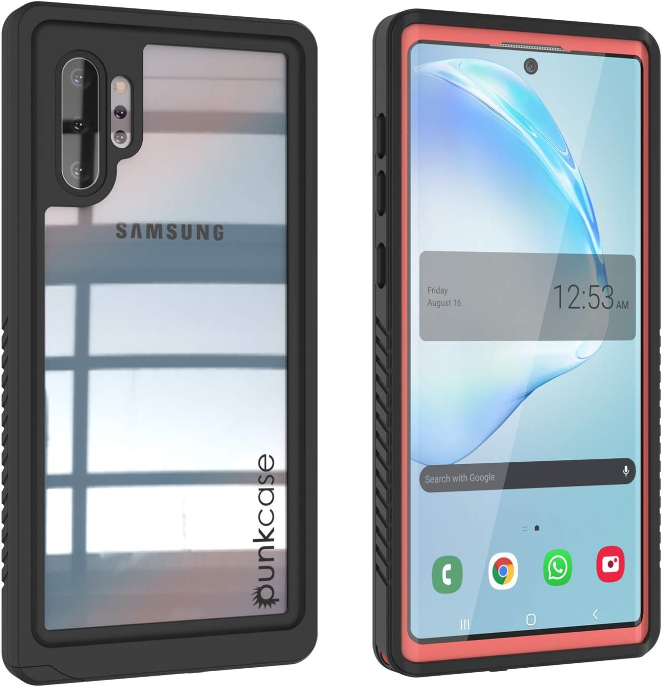 Punkcase Galaxy Note 10 Plus Waterproof Case [Extreme Series] [Slim Fit] [IP68 Certified] [Shockproof] [Dirtproof] [Snowproof] Armor Cover Compatible with Samsung Galaxy Note 10+ Plus [Pink]