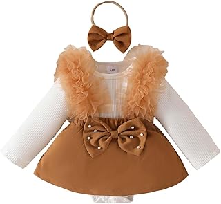 Lencería Juego de roles Bebé Niña Encaje Manga Larga Pelele Recién Nacido Bodis Vestido Diademas Conjunto de Bodis de Manga Larga