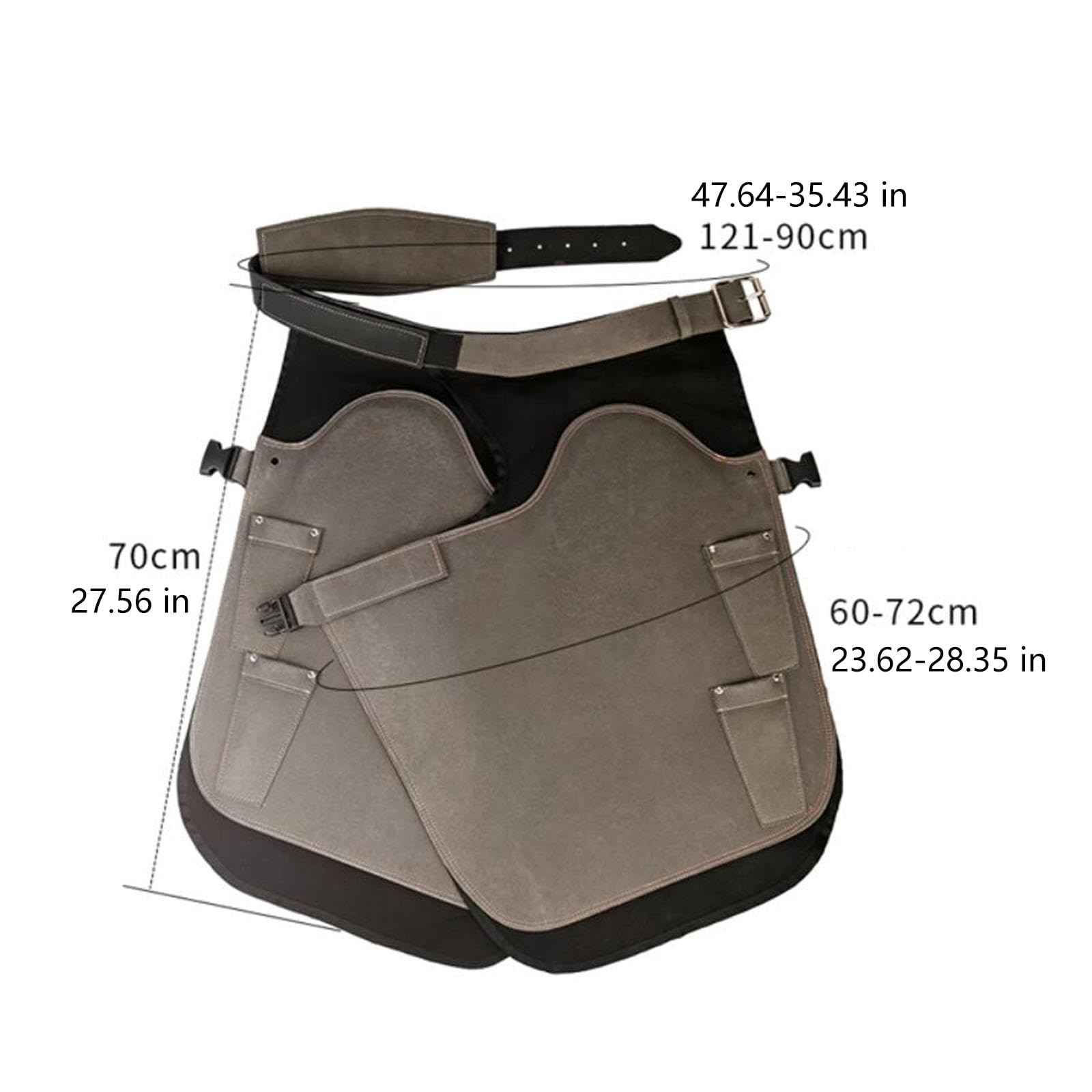 Delantal Protector de Microfibra Profesional para Herrador, Rodilleras Ajustables, Faldón, Compartimento para Clavos Y Herramientas. Adecuado para El