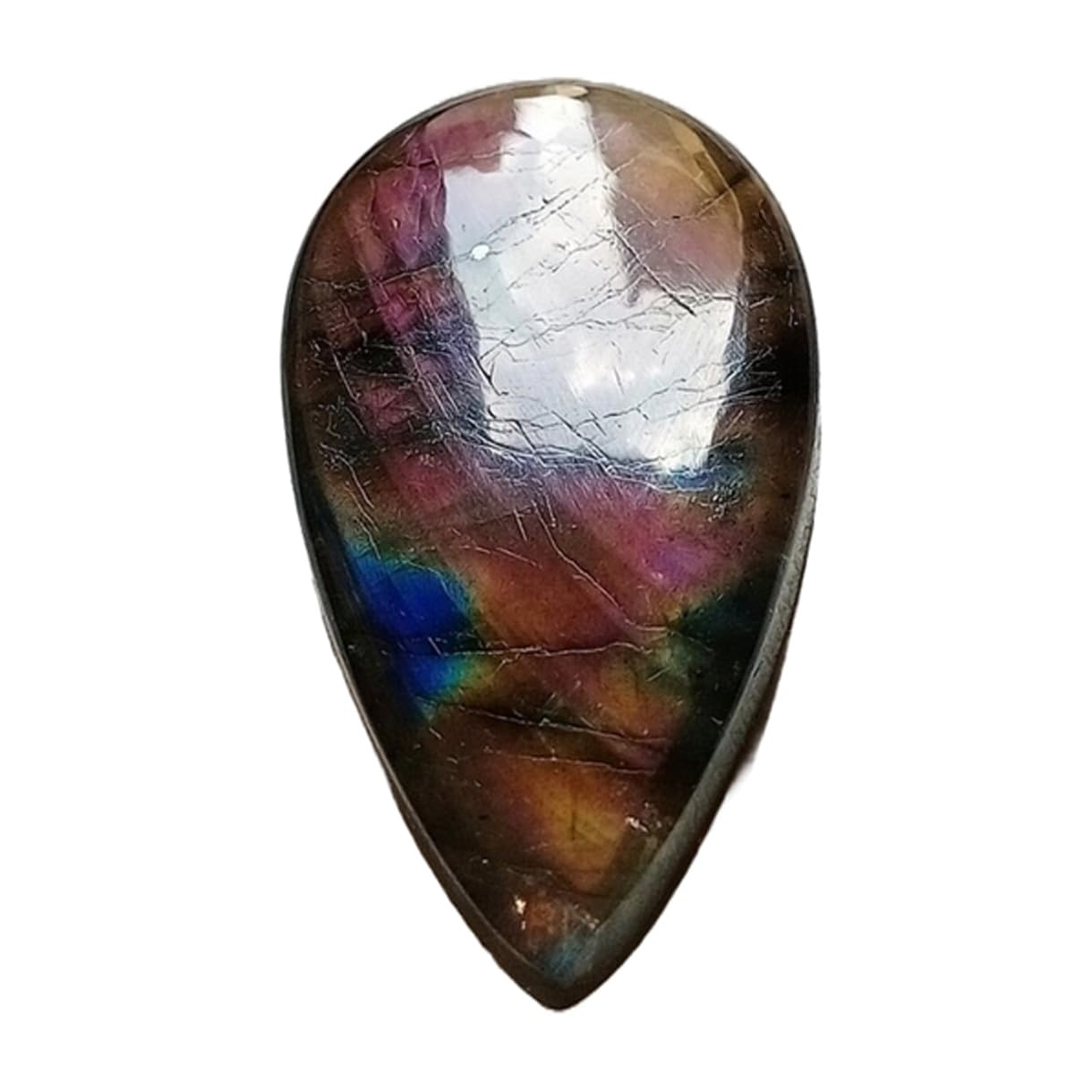 Cabochon labradorite violette pour fabriquer un collier artisanal fait main