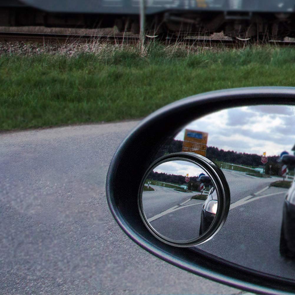 Lot 2 Rétroviseurs Angle Mort Voiture 360° Convexes Avec Ventouse - Noir HD Anti-Buée